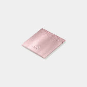 Post-it® Parties scintillant en métal brossé rose pâle Nom  (Incliné)