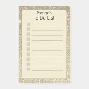 Post-it® Parties scintillant en or Faux personnalisée et 4x