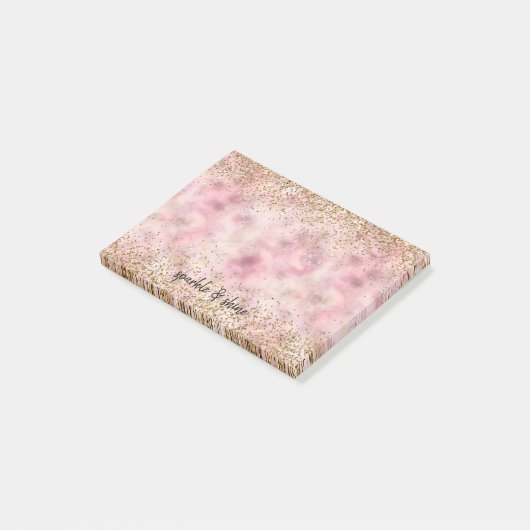 Post-it® Parties scintillant en or rose (Incliné)