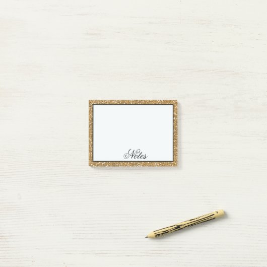 Post-it® Parties scintillant Gold Faux (Sur un bureau)