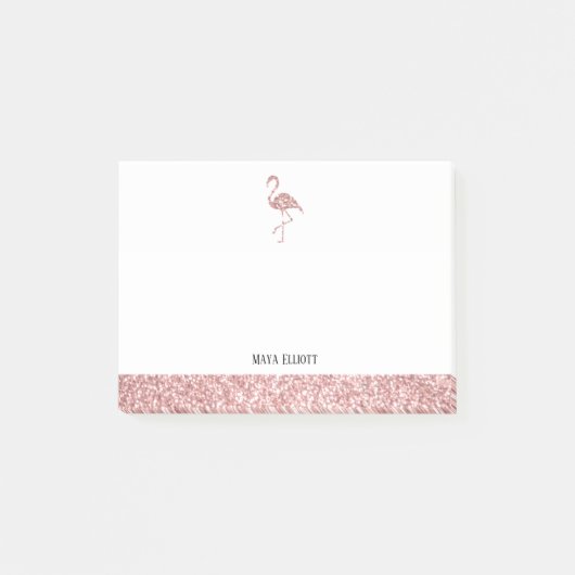 Post-it® Parties scintillant Gold Faux blanc et Rose Flaman (Devant)