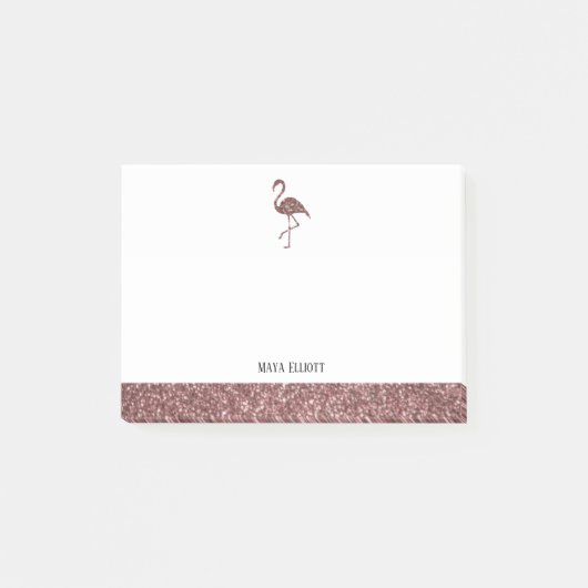 Post-it® Parties scintillant Gold Faux blanc et Rose Flaman (Devant)