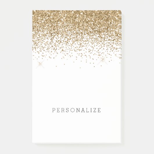 Post-it® Parties scintillant Gold Sparkle Faux (Devant)