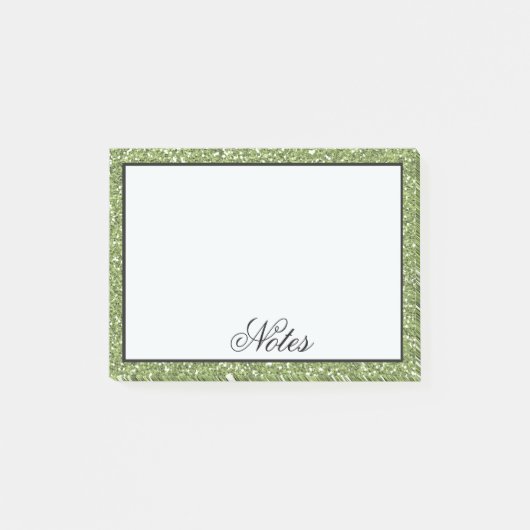 Post-it® Parties scintillant Green Faux (Devant)