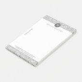 Post-it® Parties scintillant gris argent Texture et blanc (Incliné)