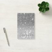 Post-it® Parties scintillant gris moderne éclabousser Nom p (Bureau)