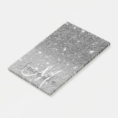 Post-it® Parties scintillant gris moderne éclabousser Nom p (Incliné)
