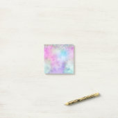 Post-it® Parties scintillant holographique Rainbow Pastels  (Sur un bureau)