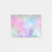 Post-it® Parties scintillant holographique Rainbow Pastels (Devant)