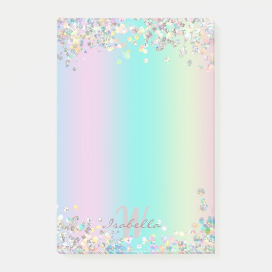 Post-it® Parties scintillant holographique Unicorn (Devant)