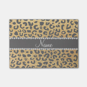 Post-it® parties scintillant jaune de nom personnalisé - i