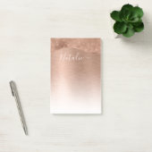 Post-it® Parties scintillant métal Rose or personnalisé (Bureau)