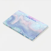 Post-it® Parties scintillant moderne à l'aquarelle rose et (Incliné)