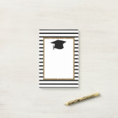 Post-it® Parties scintillant noire et or  (Sur un bureau)