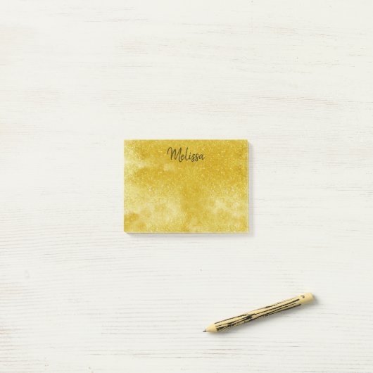 Post-it® Parties scintillant or (Sur un bureau)