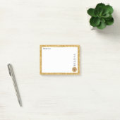 Post-it® Parties scintillant Or & Design moderne blanc (Bureau)