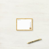Post-it® Parties scintillant Or & Design moderne blanc (Sur un bureau)