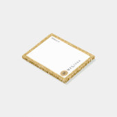 Post-it® Parties scintillant Or & Design moderne blanc (Incliné)