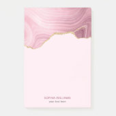 Post-it® Parties scintillant or en marbre rose (Devant)