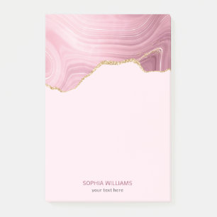 Post-it® Parties scintillant or en marbre rose