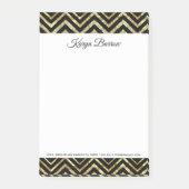 Post-it® Parties scintillant Or Et Noir Chevron (Devant)