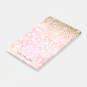 Post-it® Parties scintillant or léopard rose blanc (Incliné)