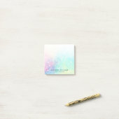 Post-it® Parties scintillant Pastel Bokeh Girly Colorée Mot (Sur un bureau)