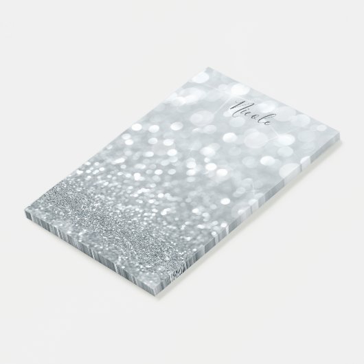 Post-it® Parties scintillant Princesse Silver Sparkle Glamo (Incliné)