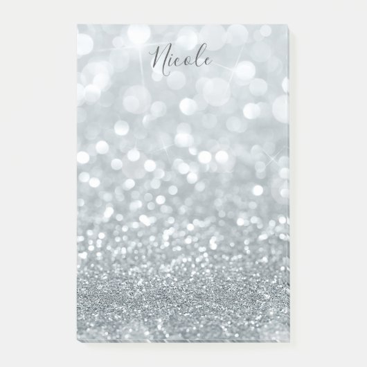 Post-it® Parties scintillant Princesse Silver Sparkle Glamo (Devant)