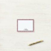 Post-it® Parties scintillant rose Faux (Sur un bureau)