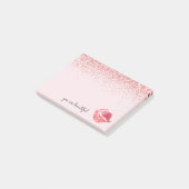 Post-it® Parties scintillant rose Glam Aquarelle Kiss (Incliné)