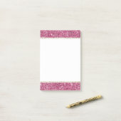 Post-it® Parties scintillant rose Glitz (Sur un bureau)