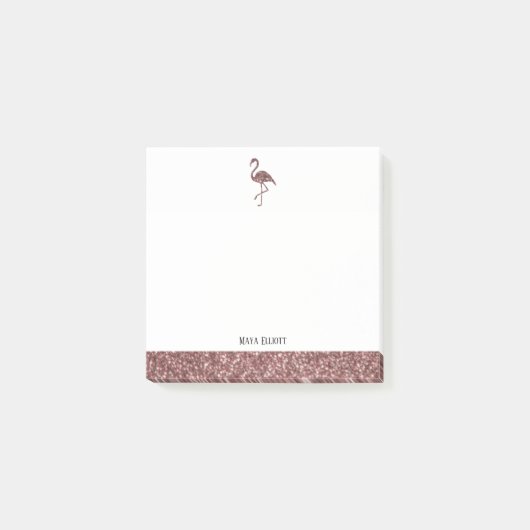 Post-it® Parties scintillant rose Gold Faux avec blanc, Fla (Devant)