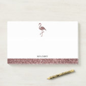 Post-it® Parties scintillant rose Gold Faux et Flamant rose (Sur un bureau)