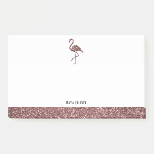 Post-it® Parties scintillant rose Gold Faux et Flamant rose (Devant)
