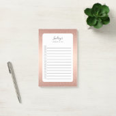 Post-it® Parties scintillant rose Gold Faux Monogramme À Fa (Bureau)