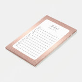 Post-it® Parties scintillant rose Gold Faux Monogramme À Fa (Incliné)