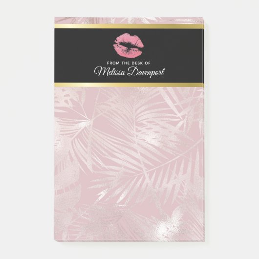 Post-it® Parties scintillant rose lèvres et Rose Gold Tropi (Devant)