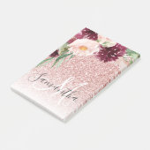 Post-it® Parties scintillant rose moderne et flamme à fleur (Incliné)