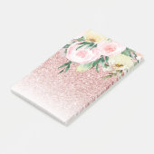 Post-it® Parties scintillant rose moderne & Fleurs pastel C (Incliné)