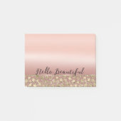 Post-it® Parties scintillant rose or glam Leopard (Devant)