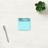 Post-it® Parties scintillant Turquoise personnalisée Éclat  (Bureau)