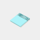 Post-it® Parties scintillant Turquoise personnalisée Éclat  (Incliné)
