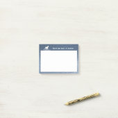 Post-it® Parties scintillant Unicorne et étoiles | Bleu (Sur un bureau)