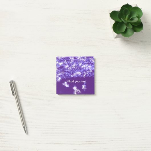 Post-it® Parties scintillant violet simple étoiles scintill (Bureau)