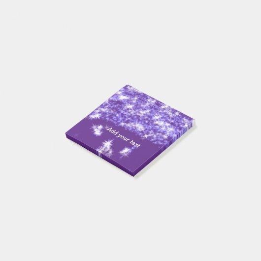 Post-it® Parties scintillant violet simple étoiles scintill (Incliné)