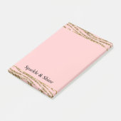 Post-it® Parties scintillant Zebra Gold Rose (Incliné)