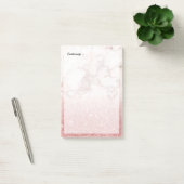Post-it® Parties scintillantes roses Ombre de marbre blanc (Bureau)