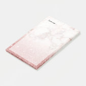 Post-it® Parties scintillantes roses Ombre de marbre blanc (Incliné)