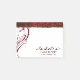 Post-it® Parties scintillantes rouges - salon de beauté de